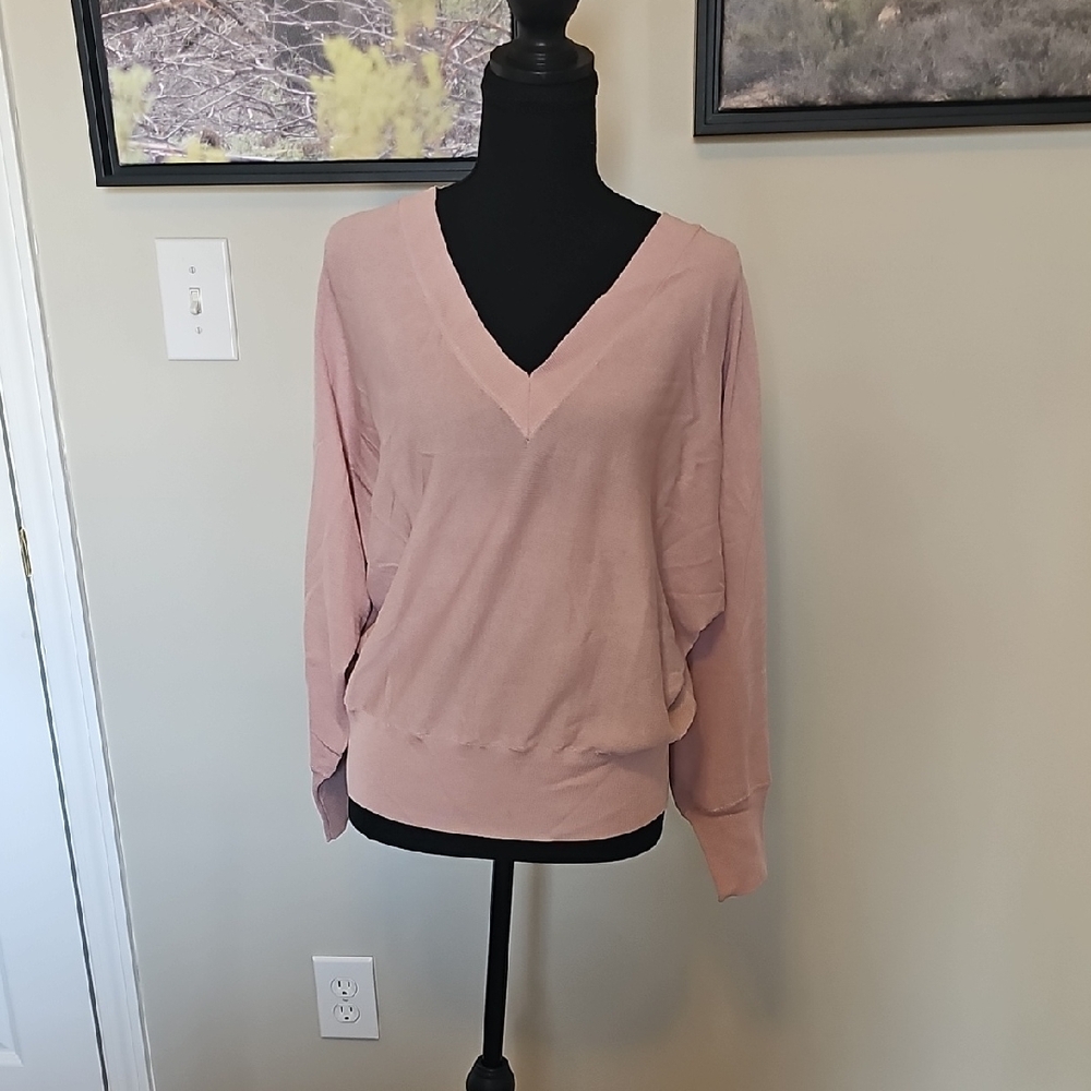 INC International Concepts Soft Pink V-Neck Sweater